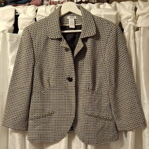 Worthington Black and White Blazer 14